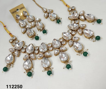 Antique Pearl & Gold Plated Choker Jewellery Set