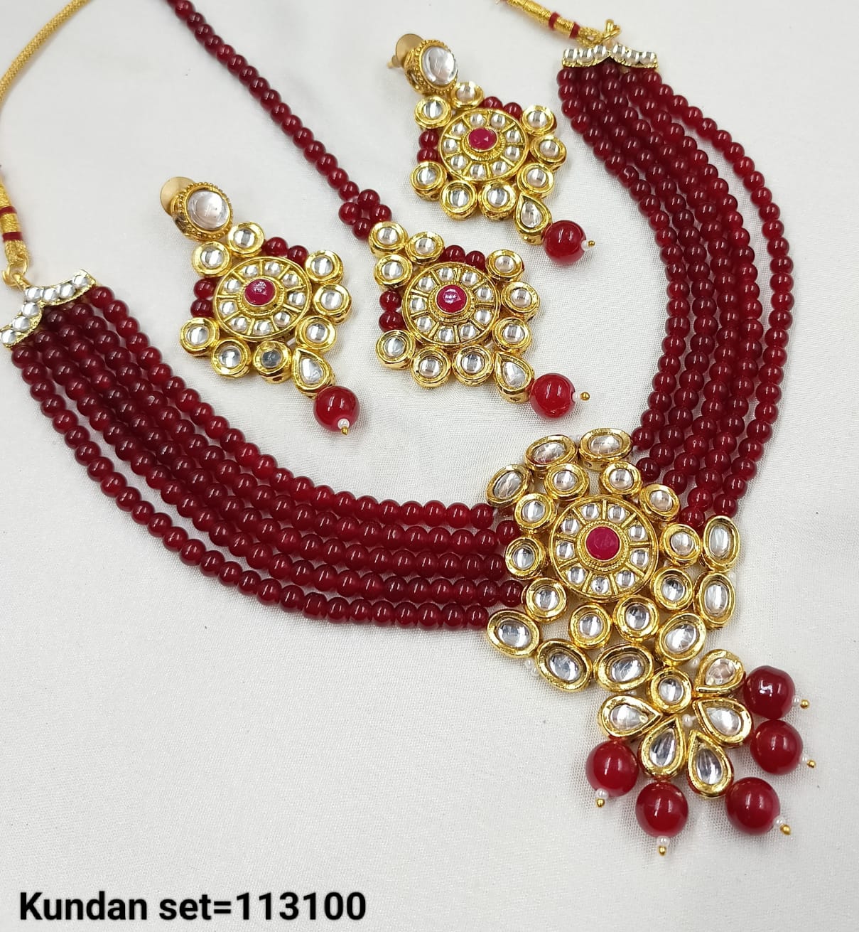Gold Plated Crystal Stylish Choker Necklace Set
