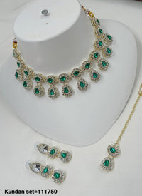 Elegant CZ Jewelry Set with Necklace and Earrings