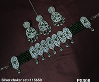 Elegant Designer Choker Set with Matching Earrings