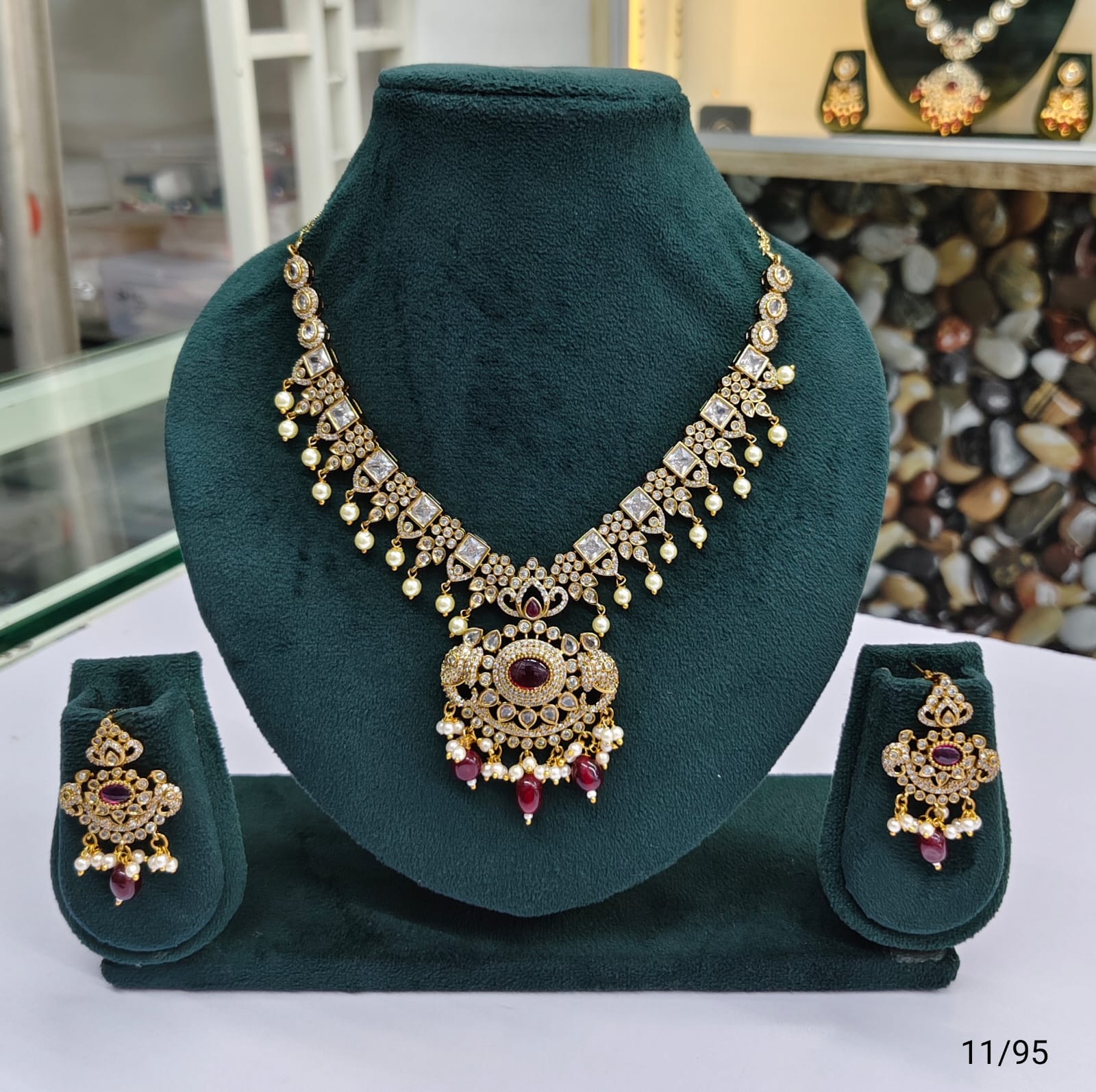 Royal Heritage Necklace Set – Handcrafted for Weddings & Festivals