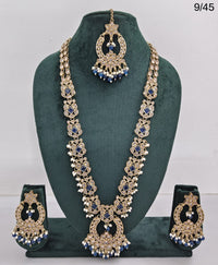 LucenteMarket AD Stone Bridal Long Necklace Set with Earrings & Maang Tikka – Premium Traditional Design