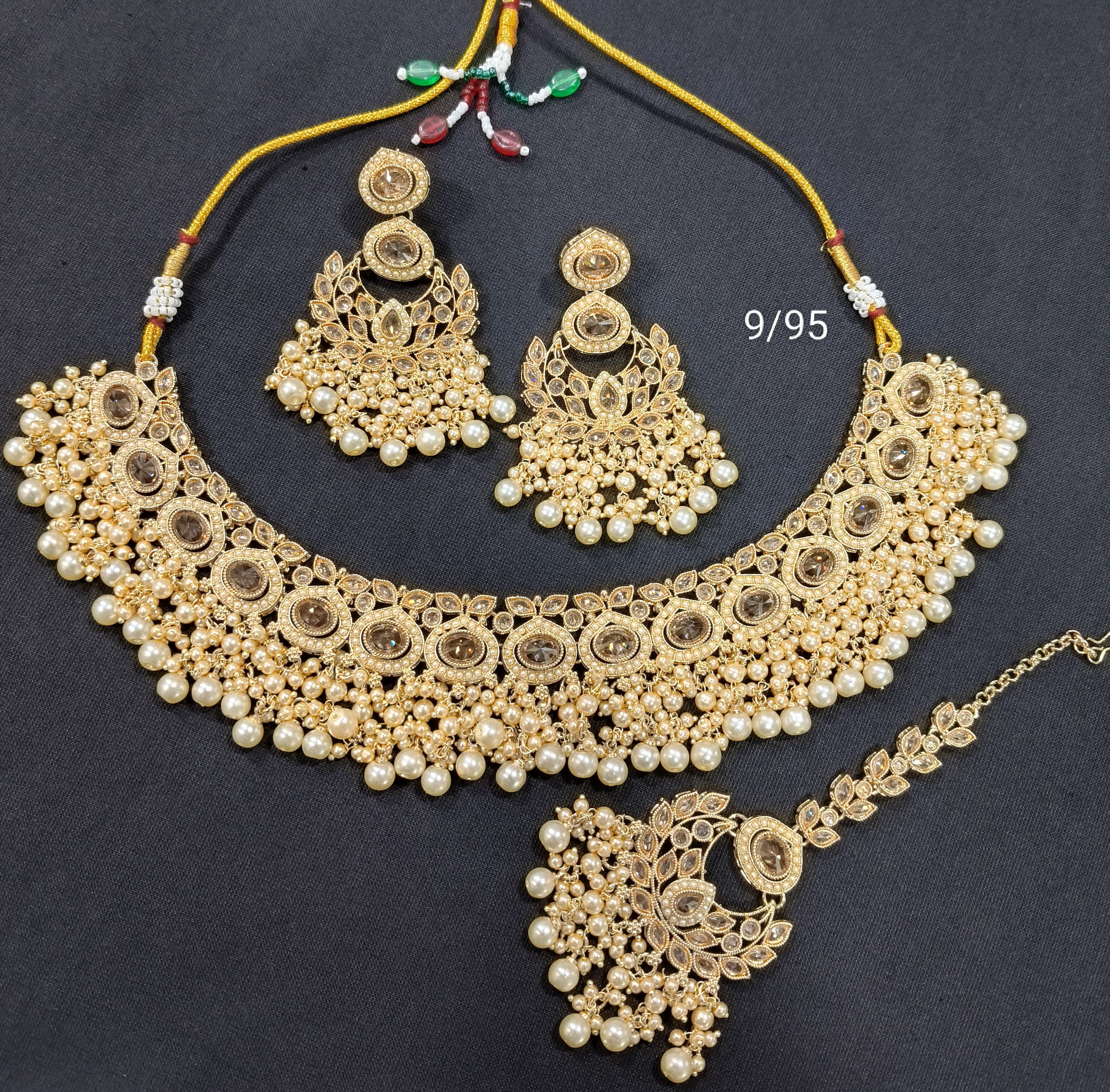 Royal Layered Pearl Cluster Choker Necklace Set for Women – Lucentemarket