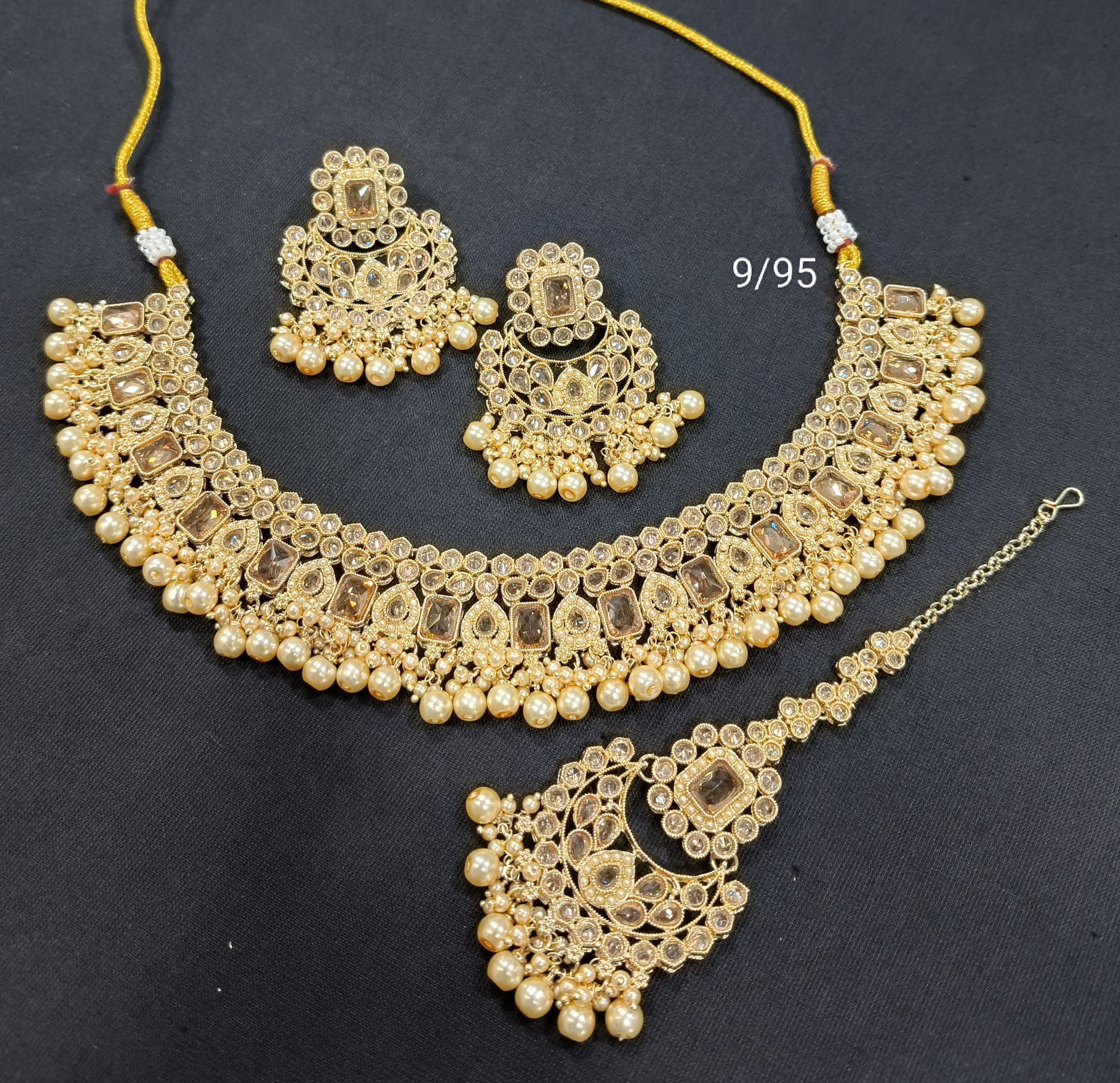 Royal Layered Pearl Cluster Choker Necklace Set for Women – Lucentemarket