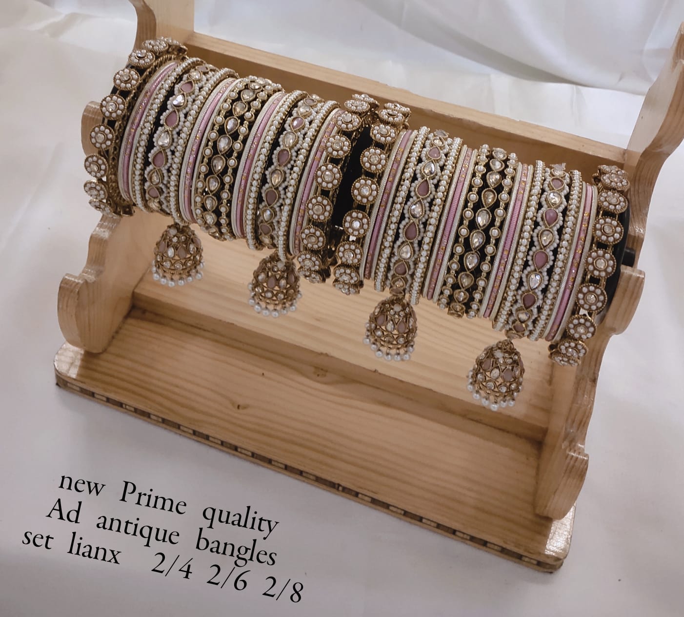 Antique Gold Wedding Chooda Bangle Set