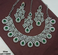 Luxury Silver Necklace & Earrings Set – Bridal & Formal Jewelry