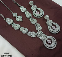 Classic Silver Necklace & Earrings Set – Elegant Formal Jewelry