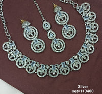 Elegant Silver Necklace and Earring Set – Bridal & Party Jewelry - Lucentemarket