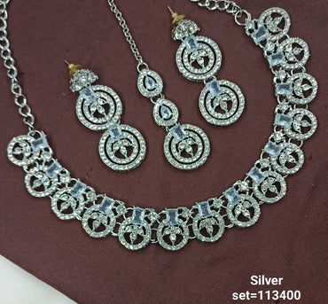 Elegant Silver Necklace and Earring Set – Bridal & Party Jewelry - Lucentemarket