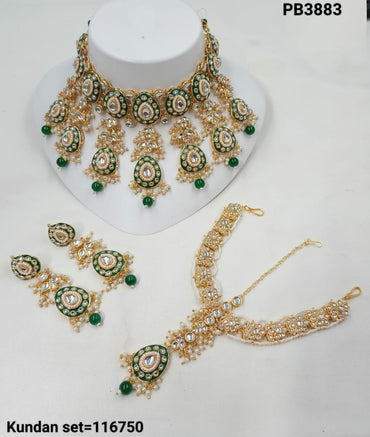 Elegant CZ Bridal Jewelry Set – Necklace, Earrings & Headpiece