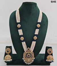 Traditional Pearl Beaded Necklace Set with Earrings