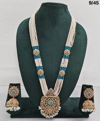 Traditional Pearl Beaded Necklace Set with Earrings