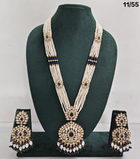 Elegant CZ Long Necklace Set with Earrings – Bridal & Party Jewelry