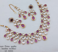 Premium CZ Necklace Set with Matching Earrings & Maang Tikka