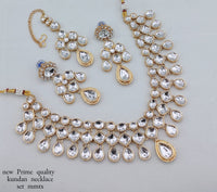 Premium CZ Necklace Set with Matching Earrings & Maang Tikka