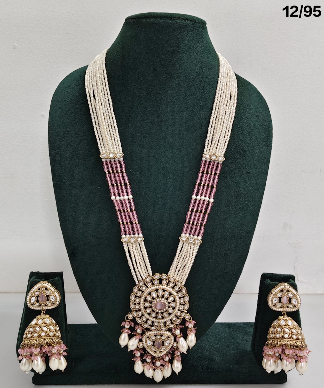 Majestic Grace Antique Gold Plated CZ Long Necklace Set – Lucentemarket