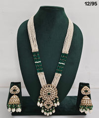 Majestic Grace Antique Gold Plated CZ Long Necklace Set – Lucentemarket