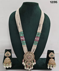 Majestic Grace Antique Gold Plated CZ Long Necklace Set – Lucentemarket