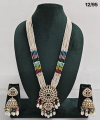 Majestic Grace Antique Gold Plated CZ Long Necklace Set – Lucentemarket