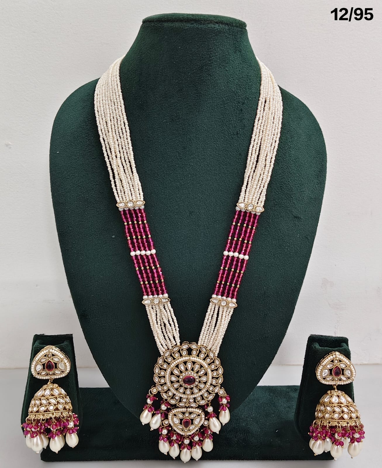 Majestic Grace Antique Gold Plated CZ Long Necklace Set – Lucentemarket