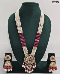 Majestic Grace Antique Gold Plated CZ Long Necklace Set – Lucentemarket