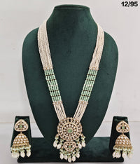 Majestic Grace Antique Gold Plated CZ Long Necklace Set – Lucentemarket