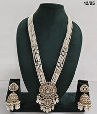 Majestic Grace Antique Gold Plated CZ Long Necklace Set – Lucentemarket