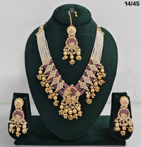 Elegant Multi-Strand Beaded Bridal Necklace Set with Pearl Accents & Matching Earrings