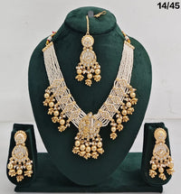 Elegant Multi-Strand Beaded Bridal Necklace Set with Pearl Accents & Matching Earrings