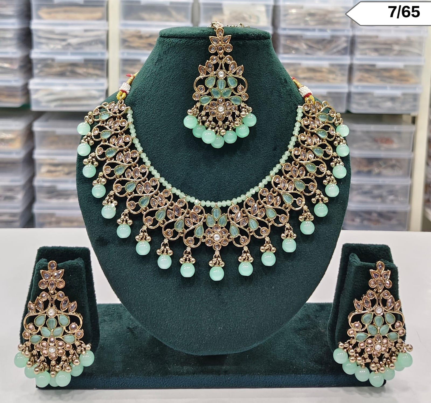 Traditional Choker Necklace Set with Matching Earrings and Maang Tikka – Bridal & Party Wear Jewellery