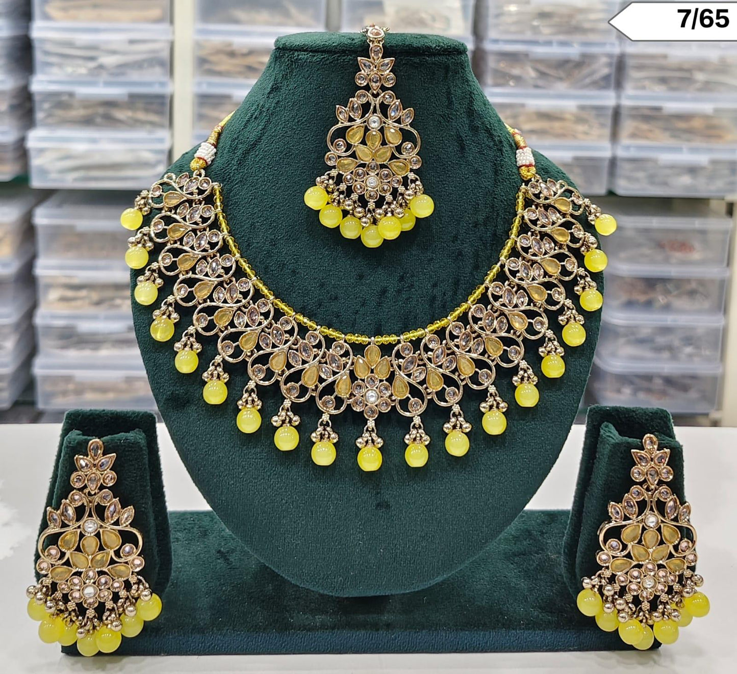 Traditional Choker Necklace Set with Matching Earrings and Maang Tikka – Bridal & Party Wear Jewellery