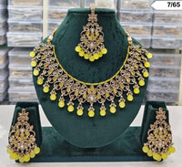Traditional Choker Necklace Set with Matching Earrings and Maang Tikka – Bridal & Party Wear Jewellery