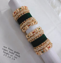 Gold Plated Velvet Bridal Chuda Set