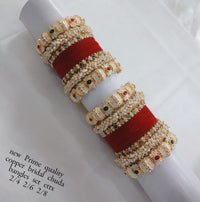 Gold Plated Velvet Bridal Chuda Set