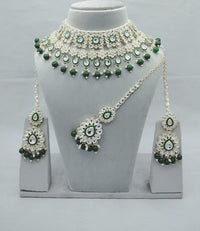 Heavy Bridal Choker Set with Ear chains