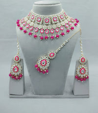 Heavy Bridal Choker Set with Ear chains