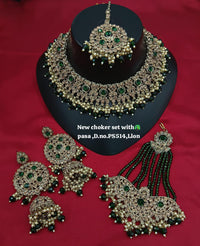 Grand White Stone Bridal  Choker Set