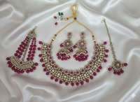 Classic Green Kundan Choker Set with Earrings