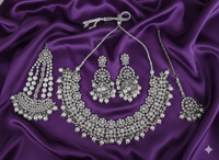The Heritage White Beaded Traditional Wedding Jewelry Set