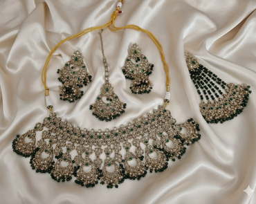 Baby Pink Champagne Bridal Choker Set With Earring set