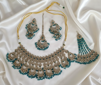 Baby Pink Champagne Bridal Choker Set With Earring set