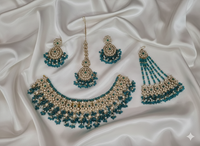 Classic White Beaded Traditional Wedding Jewelry Set