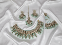 Classic White Beaded Traditional Wedding Jewelry Set
