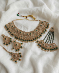 The Mint Meadow Antique Gold Choker Set