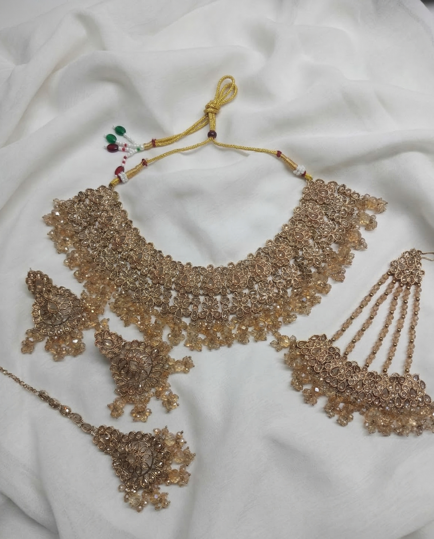 The Mint Meadow Antique Gold Choker Set