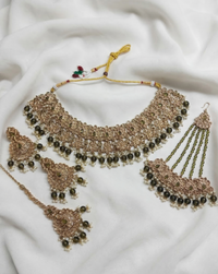 The Mint Meadow Antique Gold Choker Set