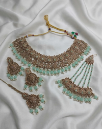 The Mint Meadow Antique Gold Choker Set
