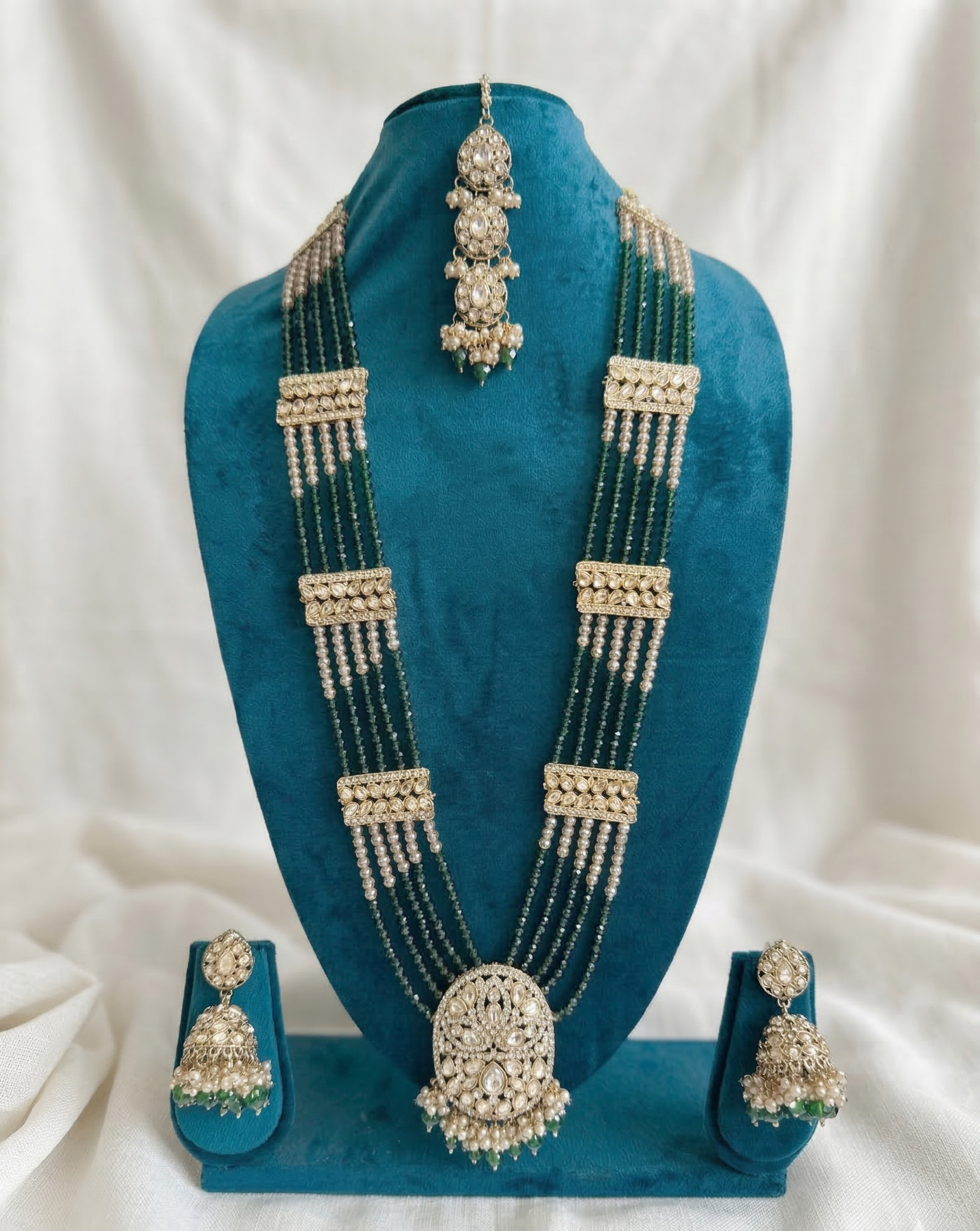 Emerald Nawabi Heritage Multi-Layered Long Set