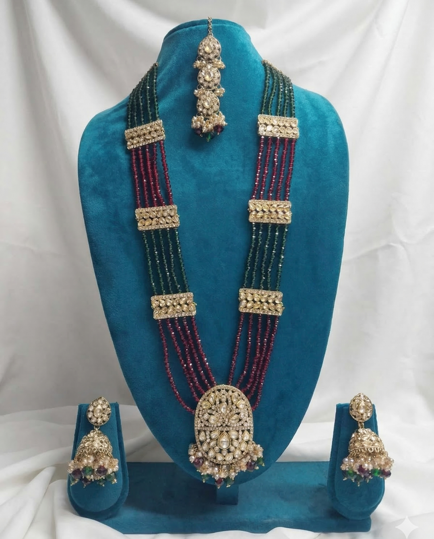 Emerald Nawabi Heritage Multi-Layered Long Set