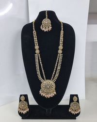 Mustard Yellow Bridal Necklace Set with Matching Earrings